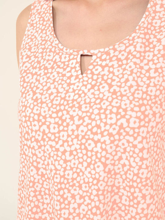 Vamp Sommer Damen Nachthemd Salmon