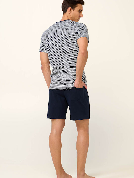 Vamp Men's Summer Pajamas Set Blue