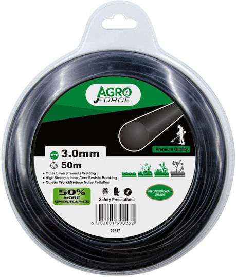 Agroforce Round Brush Cutter Trimmer Line 3mm 50m 05717