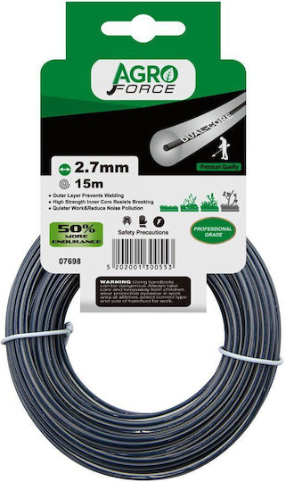 Agroforce Round Brush Cutter Trimmer Line 2.7mm 15m 07698