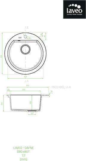 Laveo SBD 680T Ένθετος από Συνθετικό Γρανίτη Μ51xΠ51cm Λευκός Laveo SBD 680T Ένθετος από Συνθετικό Γρανίτη Μ51xΠ51cm Λευκός
