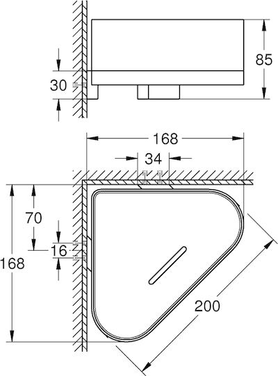 Grohe Επιτοίχια Θήκη Μπάνιου Selection