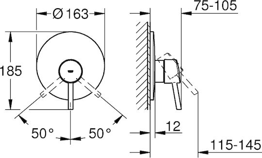 Grohe pentru Duș 1 Ieșire Argintiu Grohe pentru Duș 1 Ieșire Argintiu