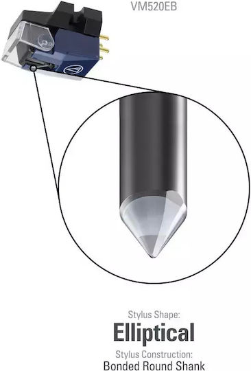 Audio Technica Moving Magnet Turntable Cartridge VM-520EB Black