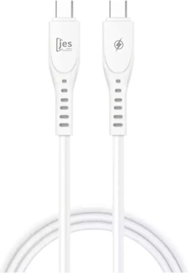 Jes USB 2.0 Cable USB-C male - USB-C 60W Λευκό 1m