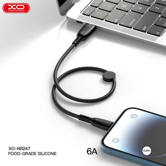 XO Regular USB 2.0 to micro USB Cable Κίτρινο 0.25m (XO-NB247) 1τμχ