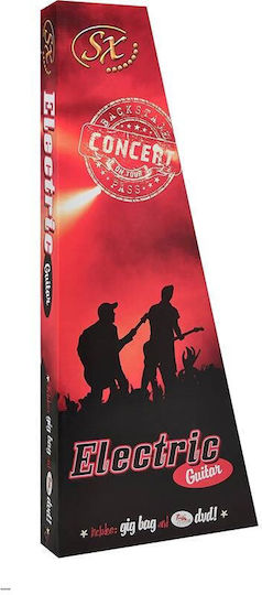 SX Guitars SST57-CAR Elektrische Gitarre mit SSS Tonabnehmer-Anordnung Rote mit E-Gitarren