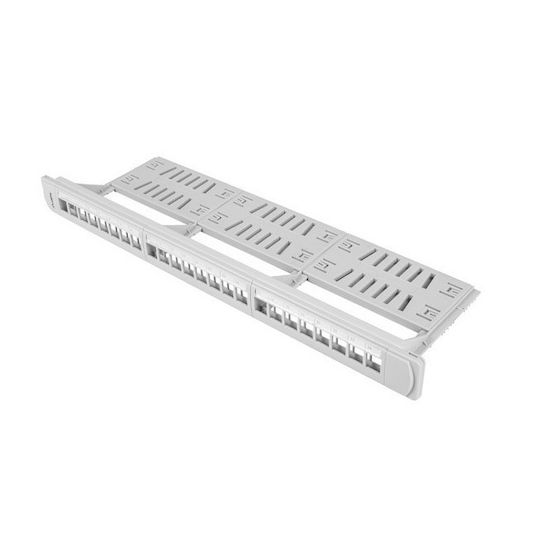 Lanberg Patch Panel Keystone for Rack 1U 19" with 24 Ports Gray