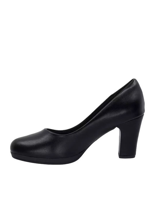 Anatomic Synthetic Leather Black Heels