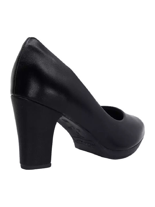Anatomic Synthetic Leather Black Heels