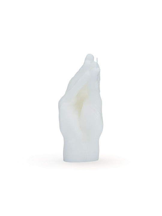 Candlehand Διακοσμητικό Κερί Λευκό 360gr