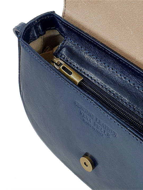 Leather Women's Bag Crossbody Blue