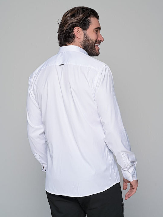 Bosnian Lunga Long-sleeved Cotton Shirt White