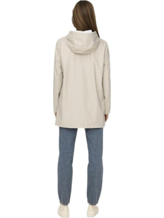 Elisa Women's Short Lifestyle Jacket Waterproof for Winter Silver Lining