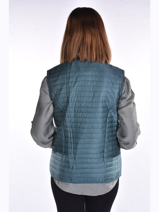 Women's Short Lifestyle Jacket Double Sided for Winter Green