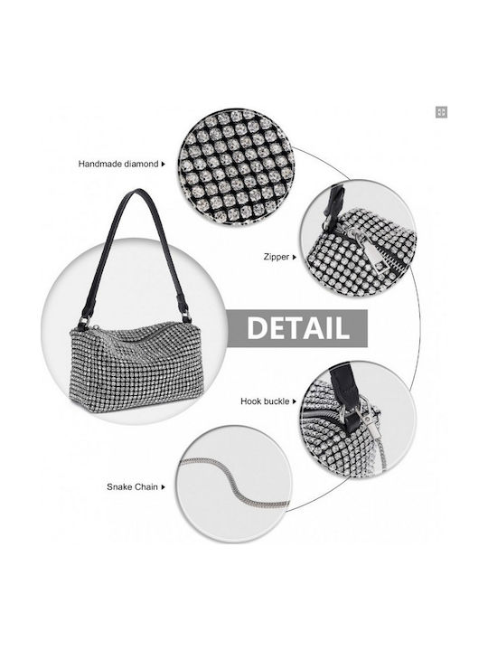 Damentasche Handtasche Silber