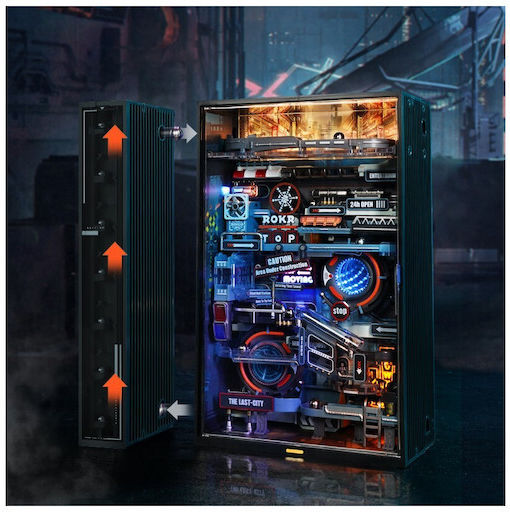 Rokr Παιχνίδι Κατασκευών Ξύλινo Robotime Series The Last City Led Edition για Παιδιά 8+ Ετών