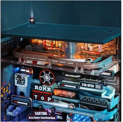 Rokr Παιχνίδι Κατασκευών Ξύλινo Robotime Series The Last City Led Edition για Παιδιά 8+ Ετών