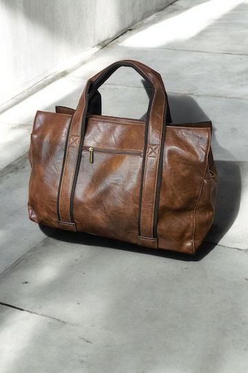 Reisetasche Braun aus Künstliches Leder