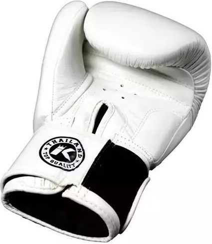 King Boxing Gloves Leather for Match White