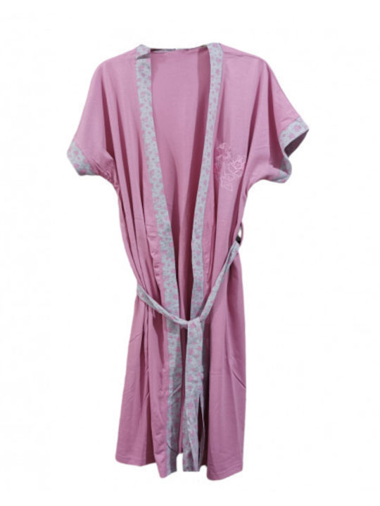 Lydia Creations Sommer Damen Robe mit Nachthemd Dark Lilac