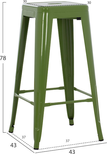 Μεταλλικό Σκαμπό Μπαρ Melita 43x43x78cm Μεταλλικό Σκαμπό Μπαρ Melita 43x43x78cm