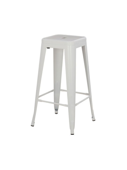 Hocker für Bar Für den Außenbereich Melita-pro White Checkmate 1Stück 43x43x78cm