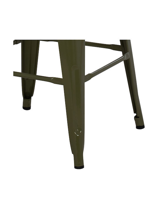 Stool for Bar Outdoor Dark Dark Olive Green 43x43x67cm
