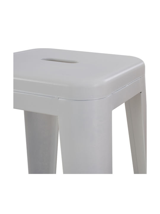 Hocker für Bar Für den Außenbereich Melita-pro White Checkmate 1Stück 43x43x78cm