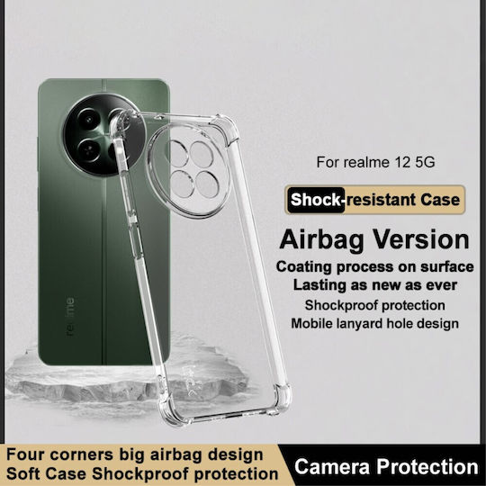 Imak Airbag Series Подсилени Ъгли Задна корица Силикон Прозрачен (Realme 12x)
