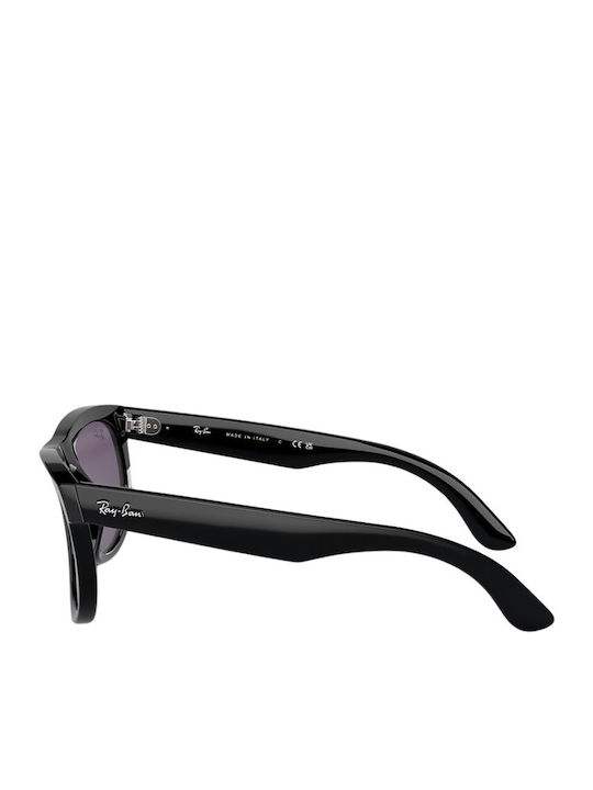 Ray Ban Wayfarer Reverse Unisex Γυαλιά Ηλίου με Μαύρο Κοκκάλινο Σκελετό και Μαύρο Φακό RBR0502S 66771A