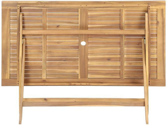 Masă Exterior Din Salcâm Pliabil Fl943 Culoare Nuc 140x80x74cm