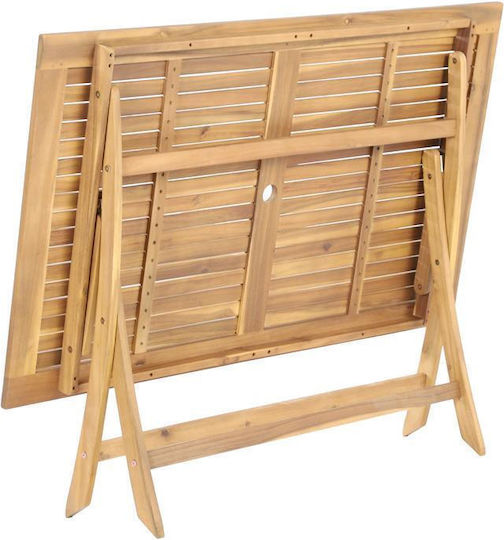 Masă Exterior Din Salcâm Pliabil Fl943 Culoare Nuc 140x80x74cm