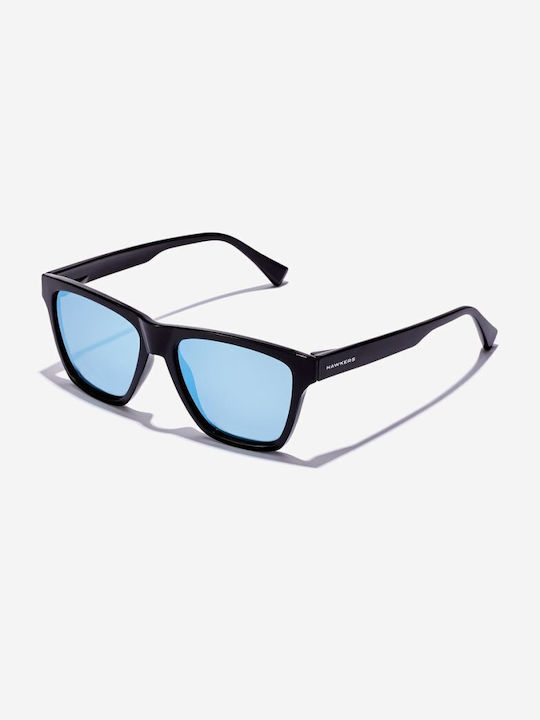 Hawkers Unisex Γυαλιά Ηλίου με Μαύρο Κοκκάλινο Σκελετό και Γαλάζιο Polarized Φακό