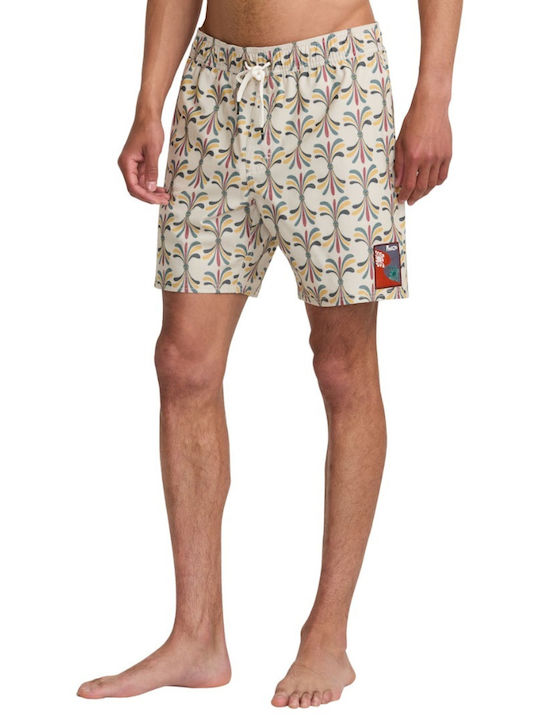 Men's Swimwear Bermuda Light Khaki Floral