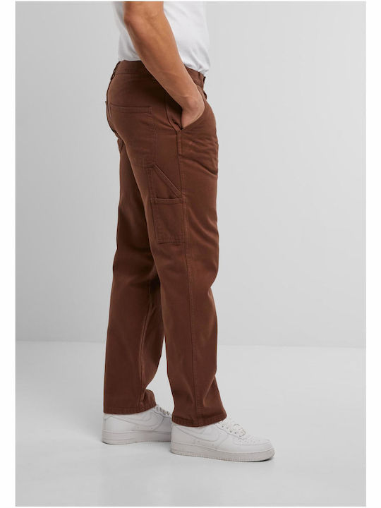 Trousers in Straight Line Brown