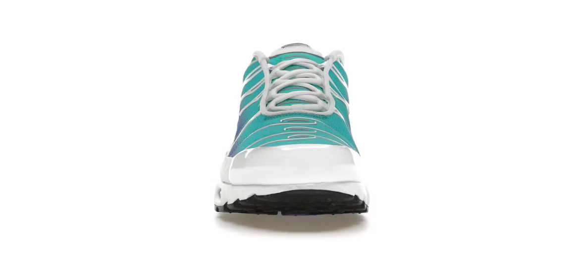 white and aqua air max plus