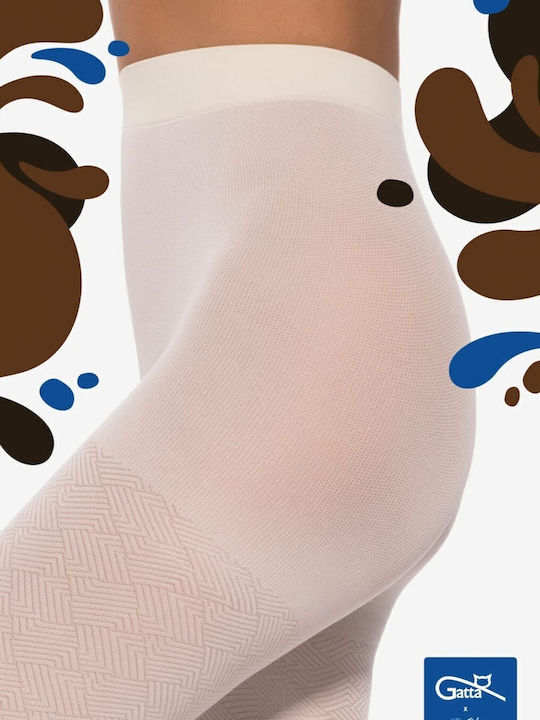 Γυναικείο Καλσόν 40 Den με Ραφή White Choco