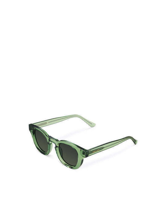 Meller Sarabi Men's Sunglasses with Green Horn-Rimmed Frame and Green Polarized Lenses