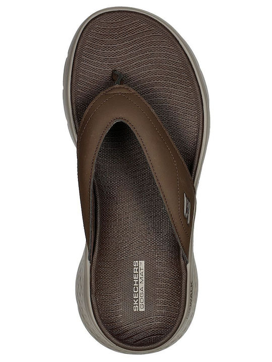 Go Walk Flex Vallejo Ανδρικά Flip Flops Ανατομικά Καφέ