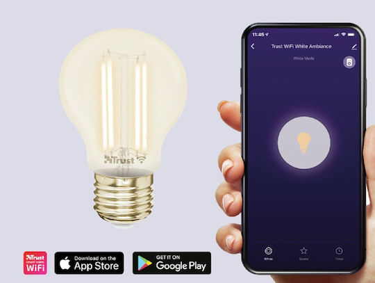 Becuri LED inteligente Wi-Fi Trust 71300 5W E27, set 2 bucăți