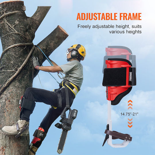 Vevor Tree Climbing Spikes Climbing Spurs Gear Aluminium Arborist Equipment Red