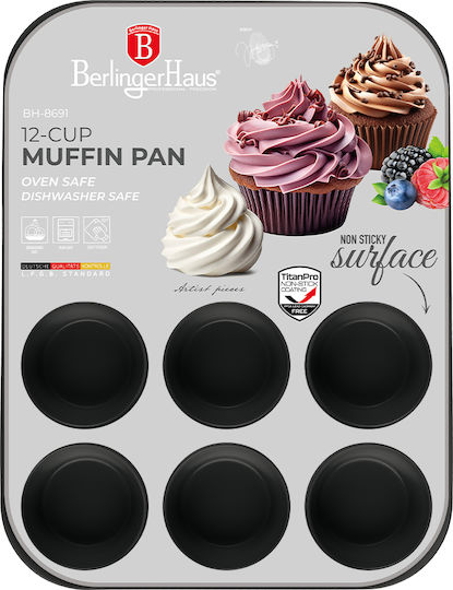 Berlinger Haus Φόρμα Ζαχαροπλαστικής για Cupcakes/Muffins 12 Θέσεων 35x26.5x3εκ.