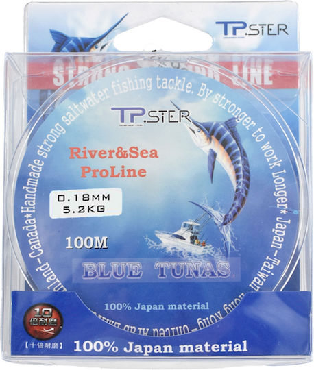 Tpster Πετονιά Ψαρέματος 100m / 0.18mm / 5.2kg