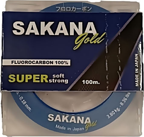Sakana Fir de pescuit Fluorocarbon Auriu 100m / 0.3mm / 8.8kg