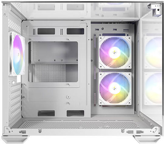 Antec CX600M Trio ARGB Gaming Mini-Turm Computergehäuse mit Seitenfenster Weiß