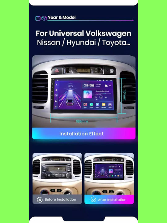 Car Audio System for Volkswagen Golf 1998-2006 (Bluetooth/USB/WiFi/GPS/Apple-Carplay/Android-Auto) with Touch Screen 7"