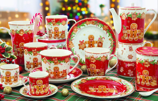 Easy-Life Christmas Cake Stands Porcelain Height 32cm.