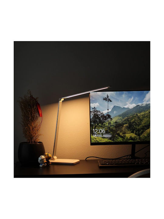 LED Schreibtischlampe faltbar in Weiß Farbe