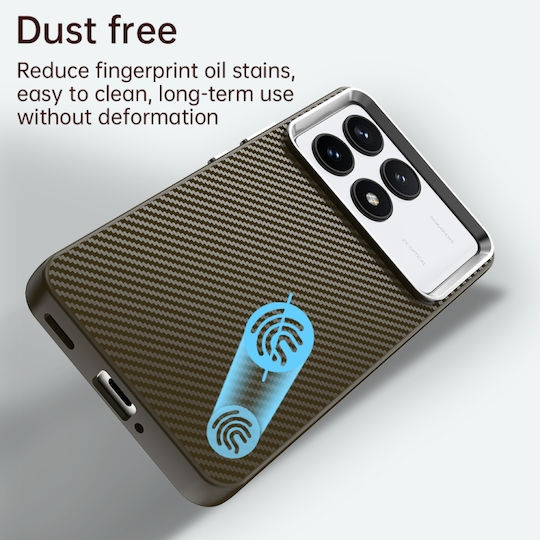 Series Carbon Fiber Imd Back Cover Plastic / Silicon 2mm Maro (Poco F6 Pro)